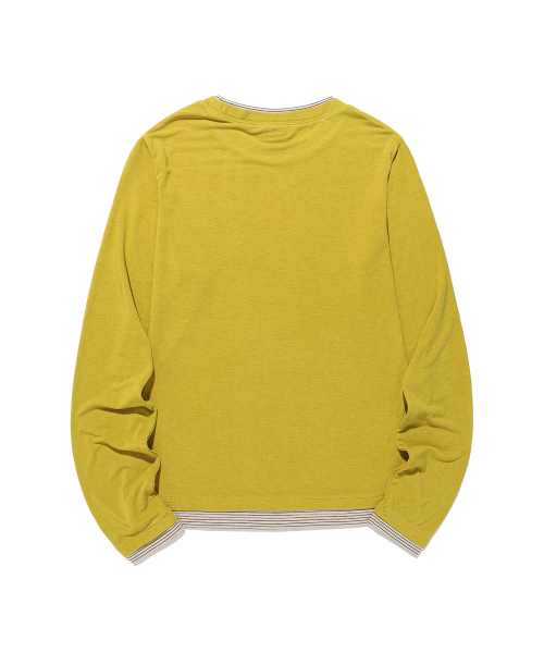 NICE GHOST CLUB（ナイスゴーストクラブ）の「LAYERED COLOR LS TEE_OLIVE(NG2GFFT556A)（Tシャツ/カットソー・レディース・オリーブ・SMALL/MEDIUM）」の2枚目の写真