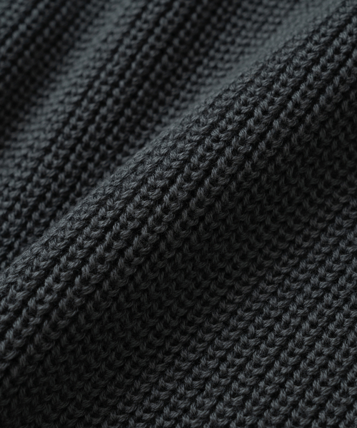 KNITTED(ニッティド)の「コットンヘンリーネックワッフルニットチャコール(ニット/セーター・メンズ・その他・M/L/XL)」の5枚目の写真