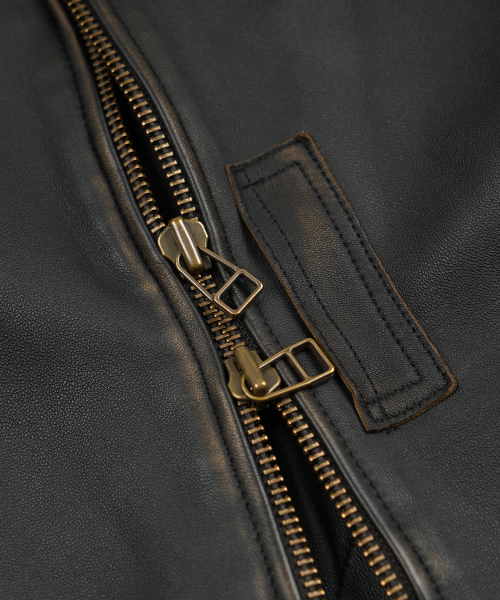 FRIZMWORKS(フリズムワークス)の「LAMBSKIN FLIGHT JACKET _ WASHED BROWN(ライダースジャケット・メンズ・その他・SMALL/MEDIUM/LARGE/X-LARGE)」の5枚目の写真