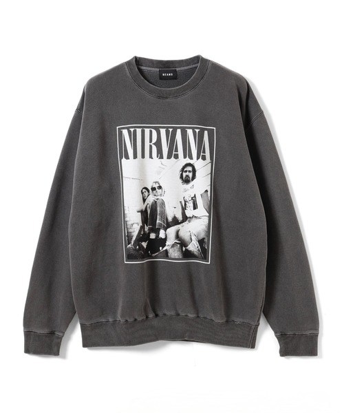 BEAMS T(ビームスティー)の「【別注】GOOD ROCK SPEED / 『NIRVANA』 CREWNECK SWEAT①(スウェット・メンズ・ブラック系その他4・L/M/XL)」の1枚目の写真