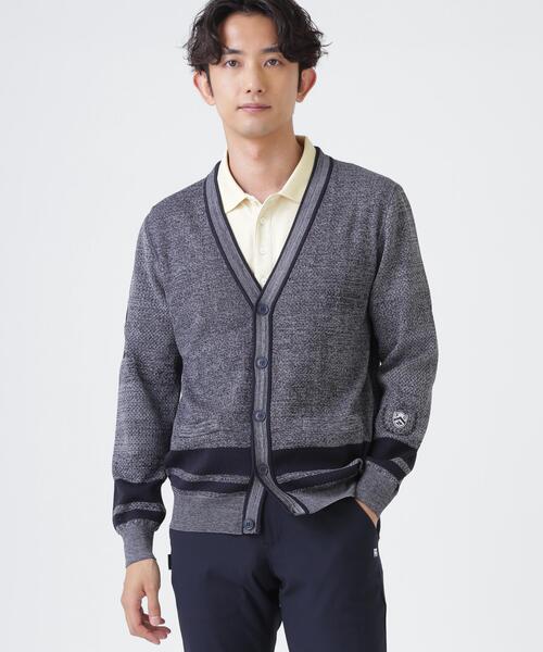 PEARLY GATES（パーリーゲイツ）の「12GVネックニットカーディガン ＜メッシュ柄＞ (MENS)（カーディガン/ボレロ・メンズ・ネイビー/グレー系その他・LARGE/MEDIUM）」の3枚目の写真