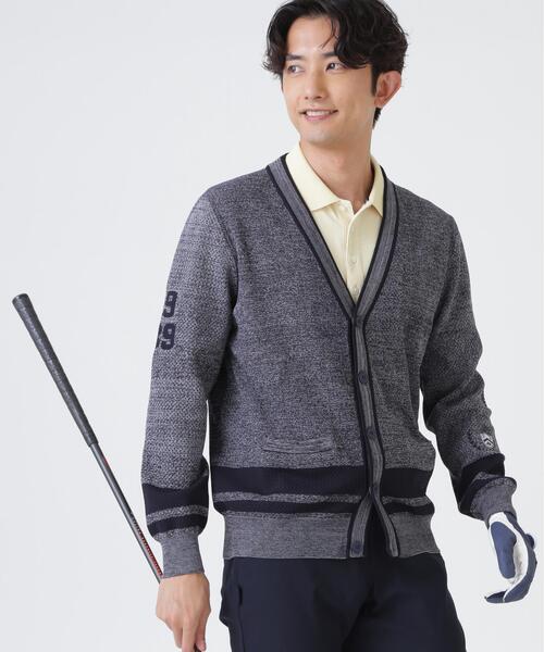 PEARLY GATES（パーリーゲイツ）の「12GVネックニットカーディガン ＜メッシュ柄＞ (MENS)（カーディガン/ボレロ・メンズ・ネイビー/グレー系その他・LARGE/MEDIUM）」の4枚目の写真