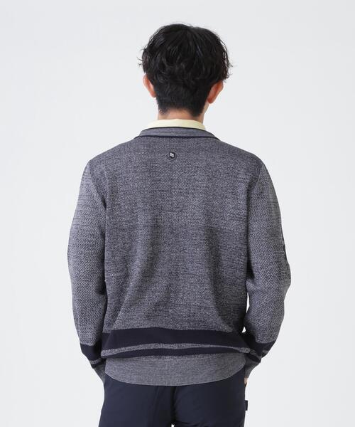 PEARLY GATES（パーリーゲイツ）の「12GVネックニットカーディガン ＜メッシュ柄＞ (MENS)（カーディガン/ボレロ・メンズ・ネイビー/グレー系その他・LARGE/MEDIUM）」の8枚目の写真