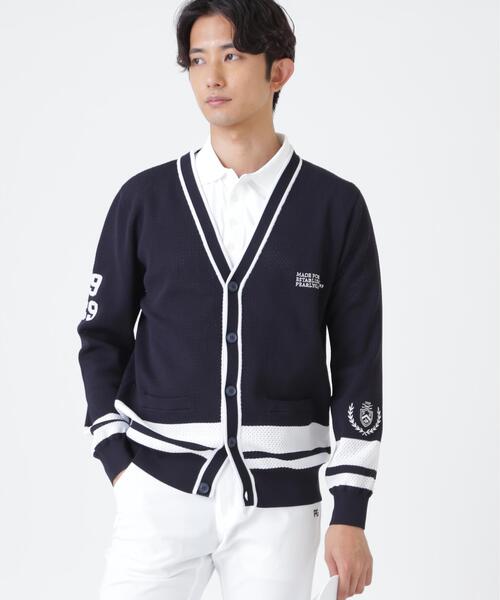 PEARLY GATES（パーリーゲイツ）の「12GVネックニットカーディガン ＜メッシュ柄＞ (MENS)（カーディガン/ボレロ・メンズ・ネイビー/グレー系その他・LARGE/MEDIUM）」の12枚目の写真