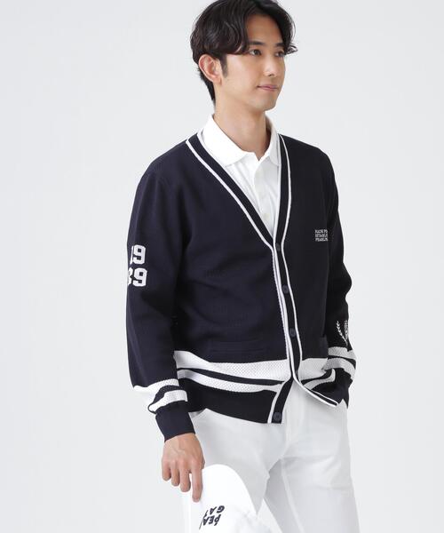 PEARLY GATES（パーリーゲイツ）の「12GVネックニットカーディガン ＜メッシュ柄＞ (MENS)（カーディガン/ボレロ・メンズ・ネイビー/グレー系その他・LARGE/MEDIUM）」の13枚目の写真