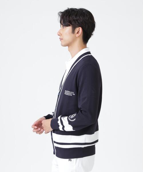 PEARLY GATES（パーリーゲイツ）の「12GVネックニットカーディガン ＜メッシュ柄＞ (MENS)（カーディガン/ボレロ・メンズ・ネイビー/グレー系その他・LARGE/MEDIUM）」の17枚目の写真