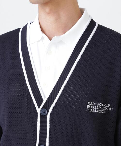 PEARLY GATES（パーリーゲイツ）の「12GVネックニットカーディガン ＜メッシュ柄＞ (MENS)（カーディガン/ボレロ・メンズ・ネイビー/グレー系その他・LARGE/MEDIUM）」の19枚目の写真