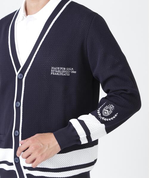 PEARLY GATES（パーリーゲイツ）の「12GVネックニットカーディガン ＜メッシュ柄＞ (MENS)（カーディガン/ボレロ・メンズ・ネイビー/グレー系その他・LARGE/MEDIUM）」の20枚目の写真