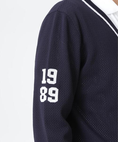 PEARLY GATES（パーリーゲイツ）の「12GVネックニットカーディガン ＜メッシュ柄＞ (MENS)（カーディガン/ボレロ・メンズ・ネイビー/グレー系その他・LARGE/MEDIUM）」の21枚目の写真