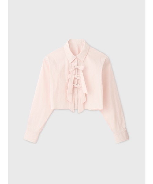 EIMY ISTOIRE(エイミーイストワール)の「EIMY RIBBON SHIRT(シャツ/ブラウス・レディース・ライトピンク/ホワイト/サックスブルー・FREE)」の13枚目の写真