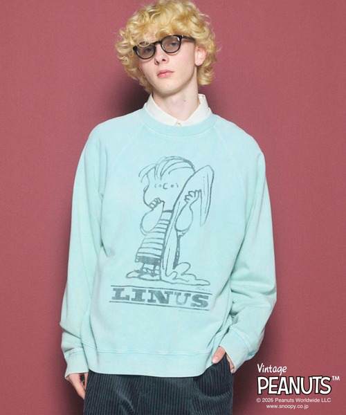 MAISON SPECIAL（メゾンスペシャル）の「《UNISEX》「PEANUTS」プライムオーバークルーネックスウェット/「PEANUTS」Prime-Over Crew Neck Sweatshirt【MAISON SPECIAL/メゾンスペシャル】（スウェット・メンズ・ブラック/ライトグリーン/グレー・0/1/2）」の3枚目の写真