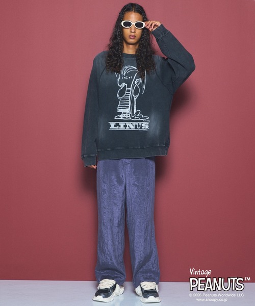 MAISON SPECIAL（メゾンスペシャル）の「《UNISEX》「PEANUTS」プライムオーバークルーネックスウェット/「PEANUTS」Prime-Over Crew Neck Sweatshirt【MAISON SPECIAL/メゾンスペシャル】（スウェット・メンズ・ブラック/ライトグリーン/グレー・0/1/2）」の13枚目の写真