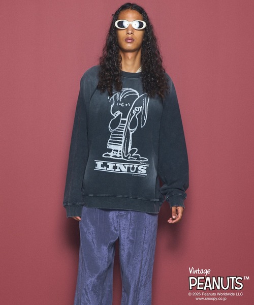 MAISON SPECIAL（メゾンスペシャル）の「《UNISEX》「PEANUTS」プライムオーバークルーネックスウェット/「PEANUTS」Prime-Over Crew Neck Sweatshirt【MAISON SPECIAL/メゾンスペシャル】（スウェット・メンズ・ブラック/ライトグリーン/グレー・0/1/2）」の10枚目の写真