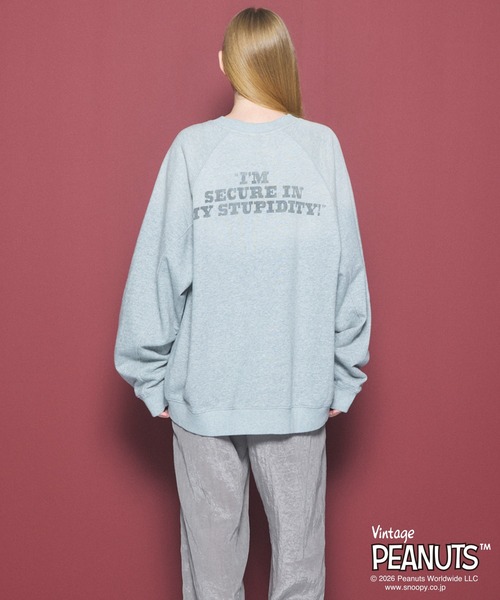 MAISON SPECIAL（メゾンスペシャル）の「《UNISEX》「PEANUTS」プライムオーバークルーネックスウェット/「PEANUTS」Prime-Over Crew Neck Sweatshirt【MAISON SPECIAL/メゾンスペシャル】（スウェット・メンズ・ブラック/ライトグリーン/グレー・0/1/2）」の5枚目の写真