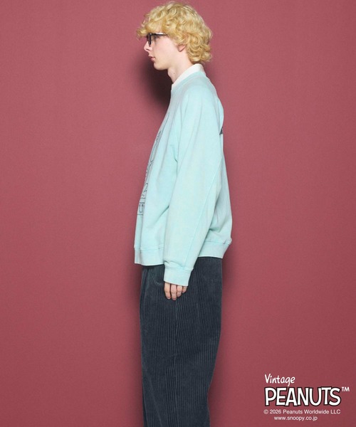 MAISON SPECIAL（メゾンスペシャル）の「《UNISEX》「PEANUTS」プライムオーバークルーネックスウェット/「PEANUTS」Prime-Over Crew Neck Sweatshirt【MAISON SPECIAL/メゾンスペシャル】（スウェット・メンズ・ブラック/ライトグリーン/グレー・0/1/2）」の22枚目の写真