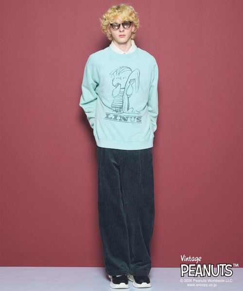 MAISON SPECIAL（メゾンスペシャル）の「《UNISEX》「PEANUTS」プライムオーバークルーネックスウェット/「PEANUTS」Prime-Over Crew Neck Sweatshirt【MAISON SPECIAL/メゾンスペシャル】（スウェット・メンズ・ブラック/ライトグリーン/グレー・0/1/2）」の11枚目の写真