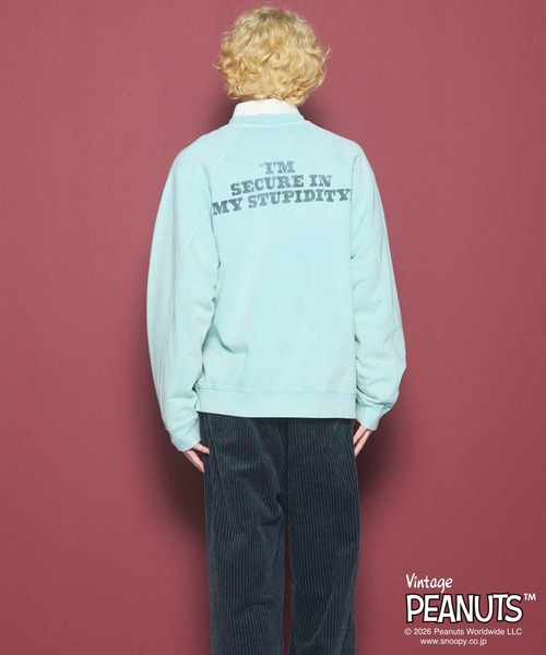 MAISON SPECIAL（メゾンスペシャル）の「《UNISEX》「PEANUTS」プライムオーバークルーネックスウェット/「PEANUTS」Prime-Over Crew Neck Sweatshirt【MAISON SPECIAL/メゾンスペシャル】（スウェット・メンズ・ブラック/ライトグリーン/グレー・0/1/2）」の21枚目の写真