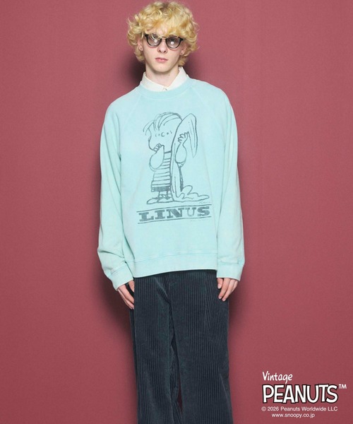 MAISON SPECIAL（メゾンスペシャル）の「《UNISEX》「PEANUTS」プライムオーバークルーネックスウェット/「PEANUTS」Prime-Over Crew Neck Sweatshirt【MAISON SPECIAL/メゾンスペシャル】（スウェット・メンズ・ブラック/ライトグリーン/グレー・0/1/2）」の4枚目の写真