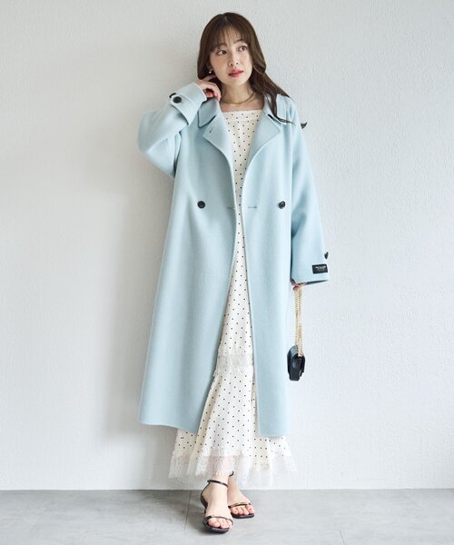 La boutique BonBon(ラブティックボンボン)の「ドットレース付きマーメイドワンピース(ワンピース・レディース・ブラック/オフホワイト・38/36)」の10枚目の写真