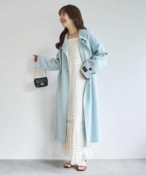 La boutique BonBon(ラブティックボンボン)の「ドットレース付きマーメイドワンピース(ワンピース・レディース・ブラック/オフホワイト・38/36)」の11枚目の写真