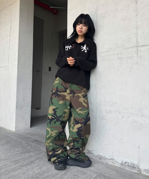 SCALLYWAG（スカリーワグ）の「ライオンポロ ロングスリーブ[ブラック]（ポロシャツ・レディース・その他・MEDIUM/LARGE）」の4枚目の写真