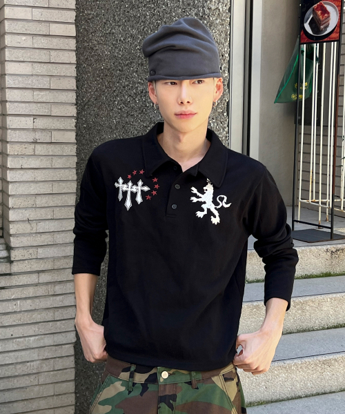 SCALLYWAG（スカリーワグ）の「ライオンポロ ロングスリーブ[ブラック]（ポロシャツ・レディース・その他・MEDIUM/LARGE）」の5枚目の写真