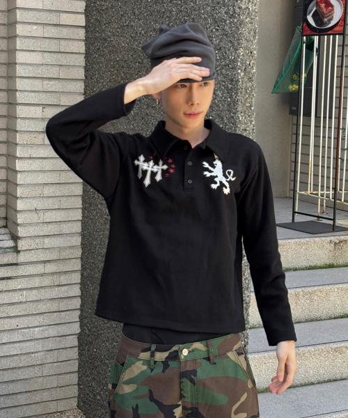 SCALLYWAG（スカリーワグ）の「ライオンポロ ロングスリーブ[ブラック]（ポロシャツ・レディース・その他・MEDIUM/LARGE）」の8枚目の写真