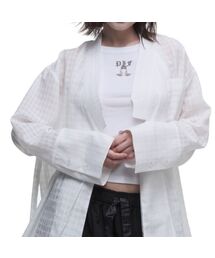 71TO96（チル ハナ トゥ グユク）の「Sheer Mu Shirt (White)（シャツ/ブラウス）」