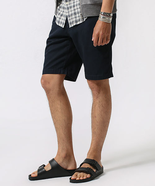 NANO universe（ナノユニバース）の「ガーメントダイショーツ（チノパンツ・メンズ・ベージュ/カーキ/ホワイト/ネイビー・SMALL/LARGE/MEDIUM）」の4枚目の写真