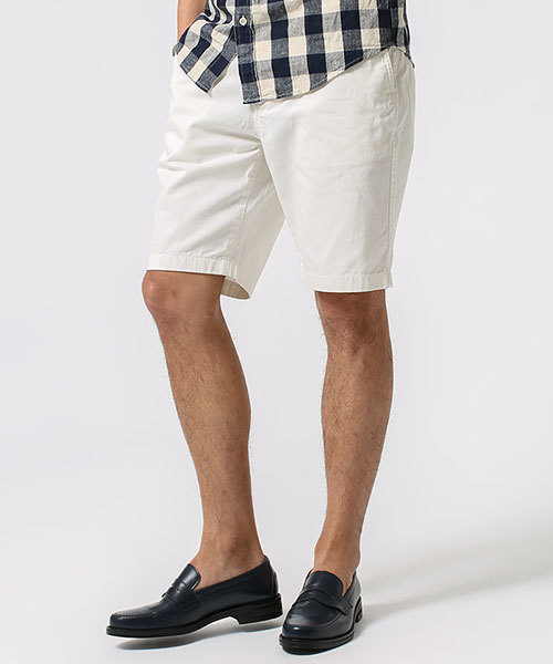 NANO universe（ナノユニバース）の「ガーメントダイショーツ（チノパンツ・メンズ・ベージュ/カーキ/ホワイト/ネイビー・SMALL/LARGE/MEDIUM）」の2枚目の写真