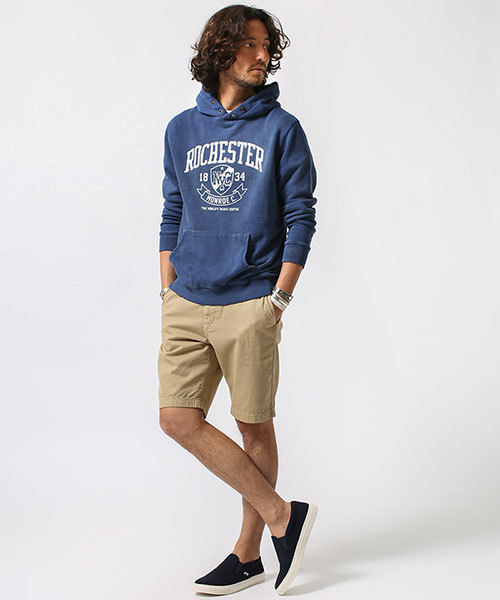 NANO universe（ナノユニバース）の「ガーメントダイショーツ（チノパンツ・メンズ・ベージュ/カーキ/ホワイト/ネイビー・SMALL/LARGE/MEDIUM）」の6枚目の写真