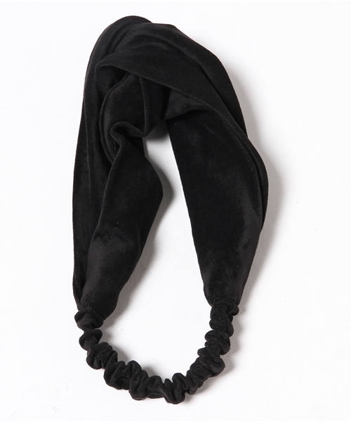 ELFORBR（エルフォーブル）の「ストレッチターバン（ヘアバンド・レディース・ブラック/キャメル・FREE）」の3枚目の写真