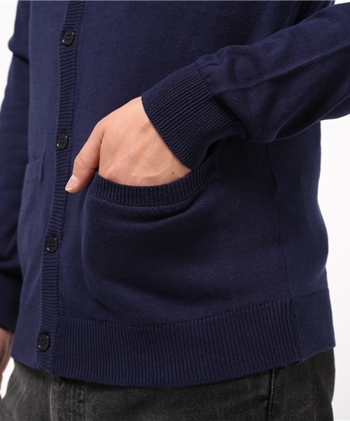 ARCADE（アーケード）の「コットンニットカーディガン（カーディガン/ボレロ・メンズ・チャコールグレー/グレー/ロイヤルブルー/マスタード/ネイビー/グリーン/ワインレッド/キナリ/ブラック/レッド/ワイン/オフホワイト/ラベンダー/ライトピンク・LARGE/MEDIUM/LL）」の16枚目の写真