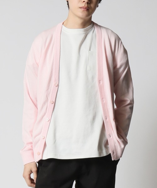 ARCADE（アーケード）の「コットンニットカーディガン（カーディガン/ボレロ・メンズ・チャコールグレー/グレー/ロイヤルブルー/マスタード/ネイビー/グリーン/ワインレッド/キナリ/ブラック/レッド/ワイン/オフホワイト/ラベンダー/ライトピンク・LARGE/MEDIUM/LL）」の11枚目の写真