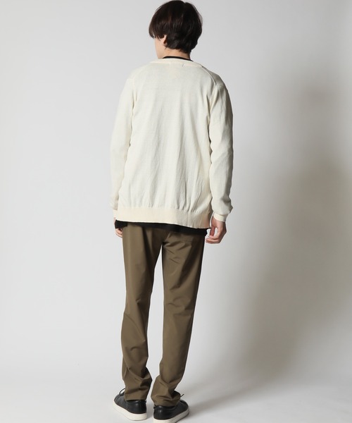 ARCADE（アーケード）の「コットンニットカーディガン（カーディガン/ボレロ・メンズ・チャコールグレー/グレー/ロイヤルブルー/マスタード/ネイビー/グリーン/ワインレッド/キナリ/ブラック/レッド/ワイン/オフホワイト/ラベンダー/ライトピンク・LARGE/MEDIUM/LL）」の20枚目の写真