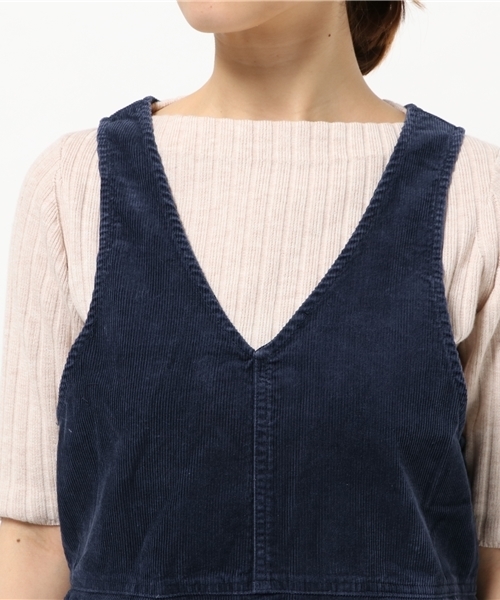 Denime（ドゥニーム）の「コーデュロイワンピース（ワンピース・レディース・ネイビー/ベージュ/ワイン・FREE）」の4枚目の写真