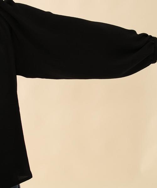 coen（コーエン）の「ヴィンテージサテンギャザーブラウス（シャツ/ブラウス・レディース・ナチュラル/ブラック・FREE）」の9枚目の写真
