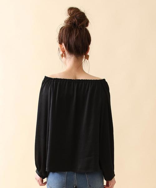 coen（コーエン）の「ヴィンテージサテンギャザーブラウス（シャツ/ブラウス・レディース・ナチュラル/ブラック・FREE）」の13枚目の写真