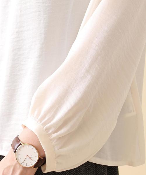 coen（コーエン）の「ヴィンテージサテンギャザーブラウス（シャツ/ブラウス・レディース・ナチュラル/ブラック・FREE）」の19枚目の写真