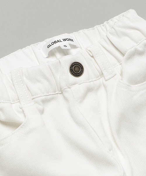 GLOBAL WORK（グローバルワーク）の「【キッズ】カットデニムストレートパンツ/739432（デニムパンツ・キッズ・ホワイト/ブルー/ネイビー・MEDIUM/LARGE/SMALL/XX-LARGE/X-LARGE）」の5枚目の写真