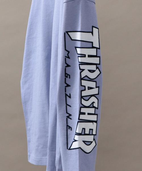 THRASHER(スラッシャー)の「【別注】 <THRASHER> LOGO LS TEE/Tシャツ ◆(Tシャツ/カットソー・メンズ・ライラック/その他1/その他2・LARGE/SMALL/MEDIUM)」の4枚目の写真