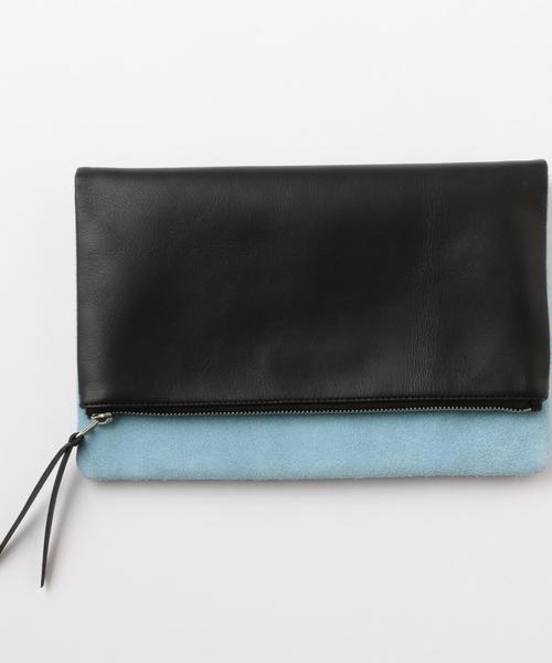 BEAUTY&YOUTH UNITED ARROWS（ビューティーアンドユースユナイテッドアローズ）の「BY コンビレザー クラッチバッグ 3 ◆（クラッチバッグ・メンズ・ブラック/ネイビー/ライトブルー・FREE）」の6枚目の写真