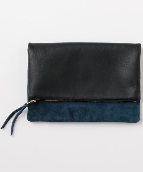 BEAUTY&YOUTH UNITED ARROWS（ビューティーアンドユースユナイテッドアローズ）の「BY コンビレザー クラッチバッグ 3 ◆（クラッチバッグ・メンズ・ブラック/ネイビー/ライトブルー・FREE）」の9枚目の写真