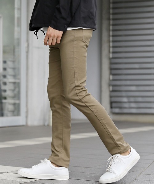 THE CASUAL（カジュアル）の「カツラギツイルストレッチスキニーパンツ（チノパンツ・メンズ・アイボリー/ブラック/オリーブ/チャコールグレー/ホワイト/モカ/ベージュ/ネイビー/ワイン/サックスブルー/ライトグレー/ライトベージュ/ストライプ/ブルーグラス/グレー系その他/チャコール・S/XL/M/L）」の19枚目の写真