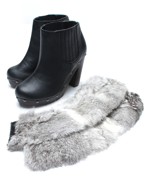 mystic（ミスティック）の「ラビットファー付きサイドゴア（ブーツ・レディース・ダークブラウン/ブラック・37inch/36inch）」の8枚目の写真