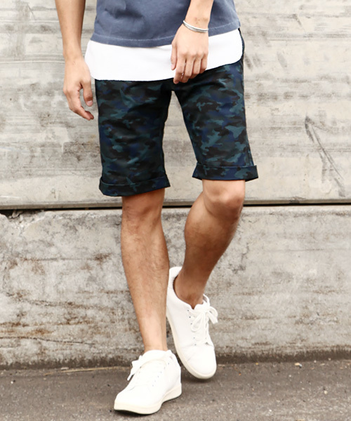 ZIP FIVE（ジップファイブ）の「【ZIP FIVE】T/Cツイルショートパンツ（チノパンツ・メンズ・サンドベージュ/ベージュ/チャコール/ネイビー/キャメル/杢グレー/ブルー/カーキ/サックスブルー/ブラック/オリーブ/グレー系その他/ホワイト系その他/ホワイト/ピンク/レッド/カモフラージュ/ブルー系その他/ターコイズブルー/グリーン/ライトグリーン/ワイン・X-SMALL/LARGE/SMALL/MEDIUM/XX-LARGE/X-LARGE）」の17枚目の写真