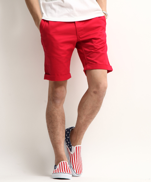 ZIP FIVE（ジップファイブ）の「【ZIP FIVE】T/Cツイルショートパンツ（チノパンツ・メンズ・サンドベージュ/ベージュ/チャコール/ネイビー/キャメル/杢グレー/ブルー/カーキ/サックスブルー/ブラック/オリーブ/グレー系その他/ホワイト系その他/ホワイト/ピンク/レッド/カモフラージュ/ブルー系その他/ターコイズブルー/グリーン/ライトグリーン/ワイン・X-SMALL/LARGE/SMALL/MEDIUM/XX-LARGE/X-LARGE）」の20枚目の写真