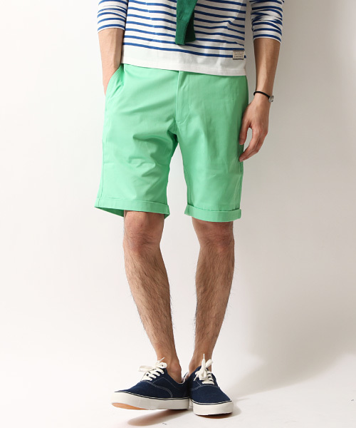 ZIP FIVE（ジップファイブ）の「【ZIP FIVE】T/Cツイルショートパンツ（チノパンツ・メンズ・サンドベージュ/ベージュ/チャコール/ネイビー/キャメル/杢グレー/ブルー/カーキ/サックスブルー/ブラック/オリーブ/グレー系その他/ホワイト系その他/ホワイト/ピンク/レッド/カモフラージュ/ブルー系その他/ターコイズブルー/グリーン/ライトグリーン/ワイン・X-SMALL/LARGE/SMALL/MEDIUM/XX-LARGE/X-LARGE）」の12枚目の写真