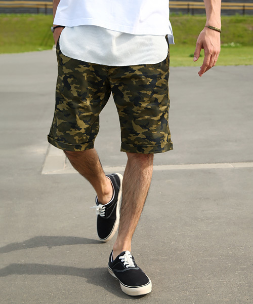 ZIP FIVE（ジップファイブ）の「【ZIP FIVE】T/Cツイルショートパンツ（チノパンツ・メンズ・サンドベージュ/ベージュ/チャコール/ネイビー/キャメル/杢グレー/ブルー/カーキ/サックスブルー/ブラック/オリーブ/グレー系その他/ホワイト系その他/ホワイト/ピンク/レッド/カモフラージュ/ブルー系その他/ターコイズブルー/グリーン/ライトグリーン/ワイン・X-SMALL/LARGE/SMALL/MEDIUM/XX-LARGE/X-LARGE）」の22枚目の写真