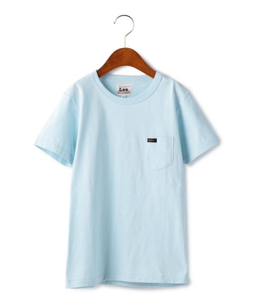 Lee(リー)の「WEB限定【JUNIOR】 LEE(リー) クルーネック ポケット Tシャツ(Tシャツ/カットソー・キッズ・ホワイト/ブラック/グレー/ダークブラウン/ダークグリーン/ライトブルー/その他1/その他2・140cm/150cm)」の1枚目の写真